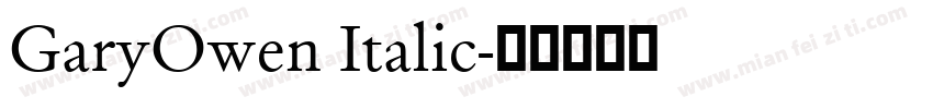 GaryOwen Italic字体转换